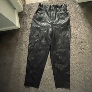 Madewell Vegan Leather Pull-On Paperbag Pants - Size 6 (BNWT)